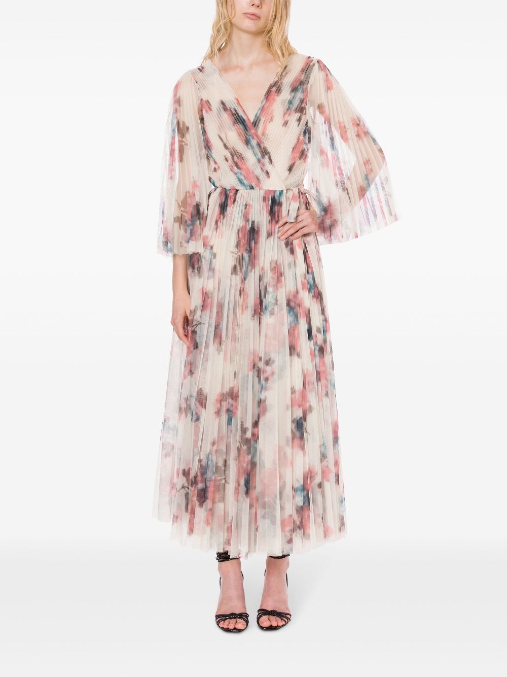 Philosophy Di Lorenzo Serafini Maxi-jurk met bloemenprint - Beige