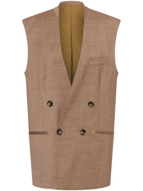 Gilet sans revers à boutonnière croisée - Philosophy Di Lorenzo Serafini - Modalova