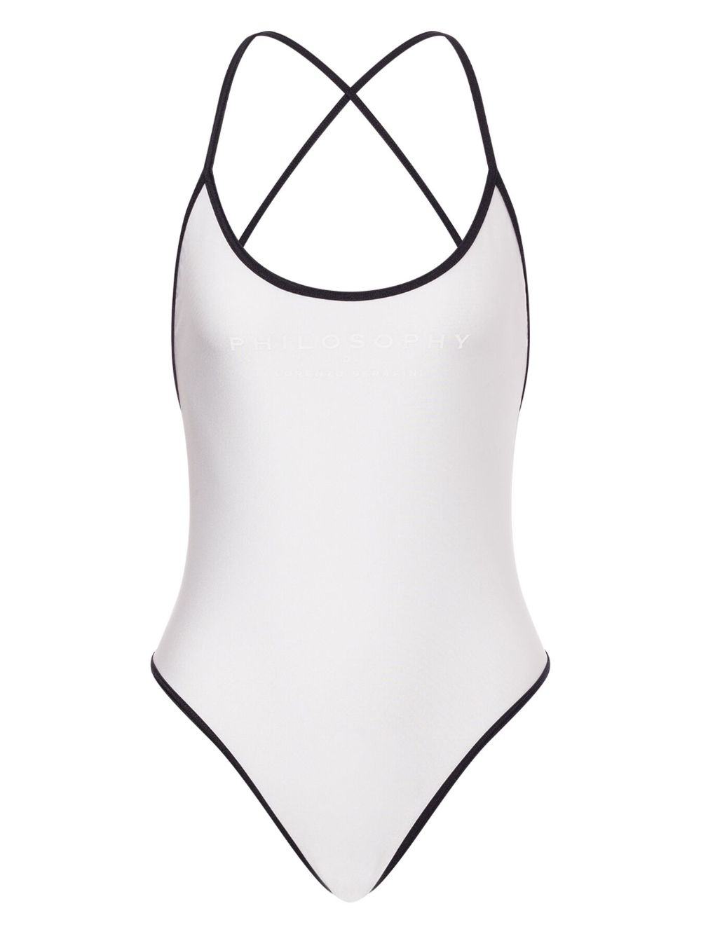 contrast-trim swimsuit