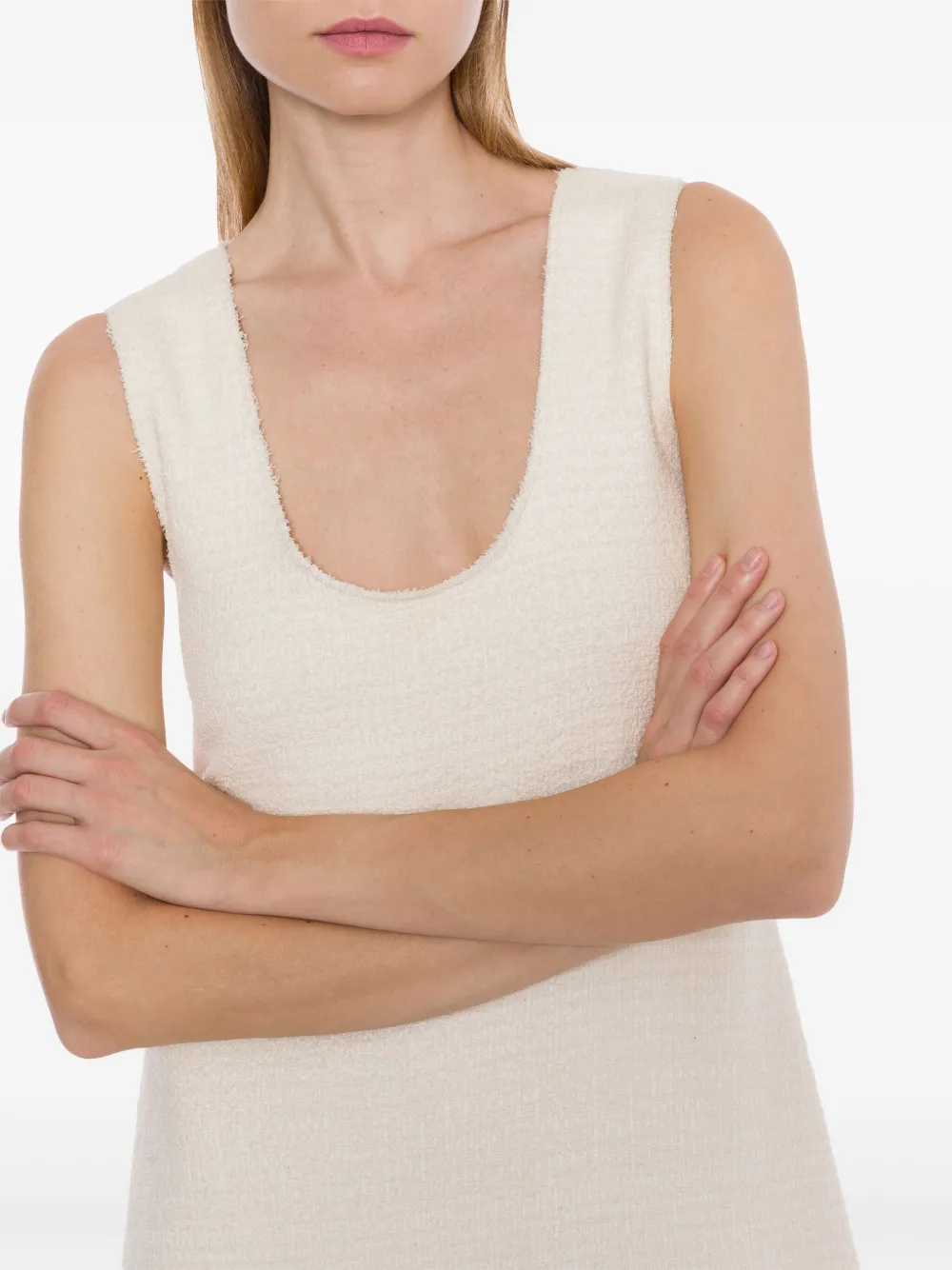Philosophy Di Lorenzo Serafini Bouclé jurk Beige