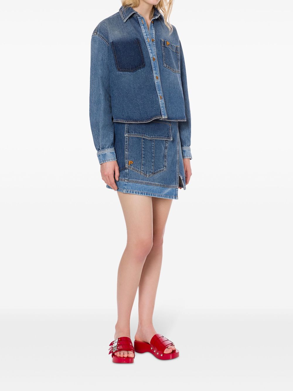 Philosophy Di Lorenzo Serafini Denim overhemd - Blauw