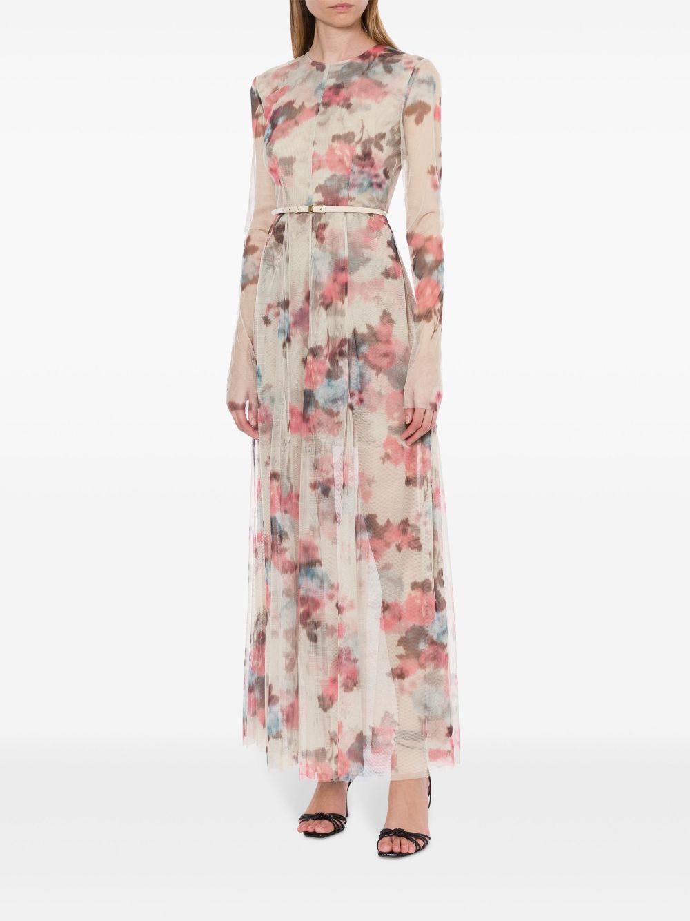 Philosophy Di Lorenzo Serafini Maxi-jurk met bloemenprint - Beige