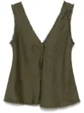 P.A.R.O.S.H. frayed-brim top - Green