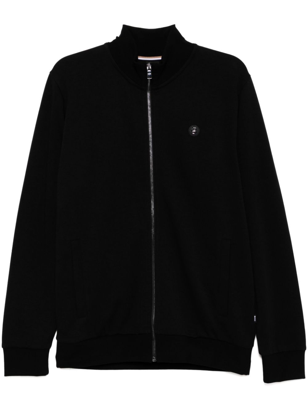 BOSS logo-patch jacket - Black