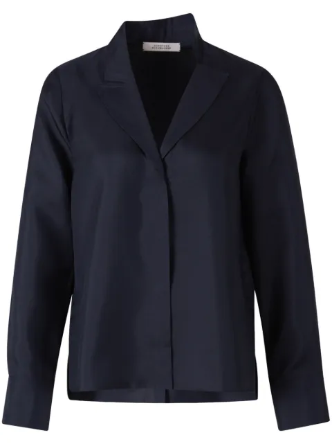 Dorothee Schumacher Silk twill blouse with asymmetric lapel