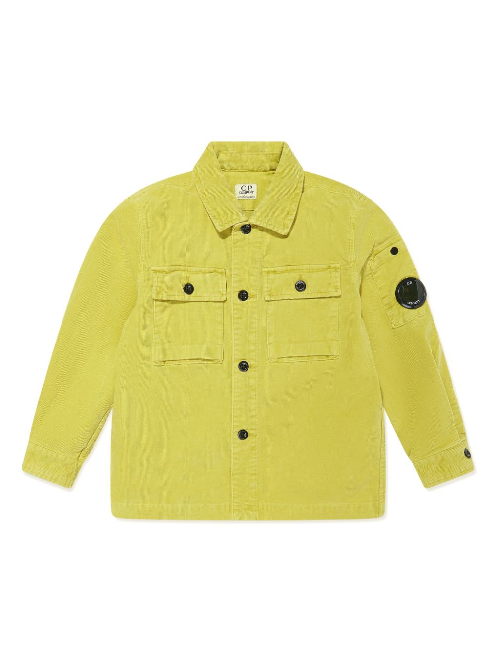 Shop C.p. Company Logo-patch Shirt In Green