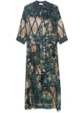 Pierre-Louis Mascia Aloe maxi dress - Blue