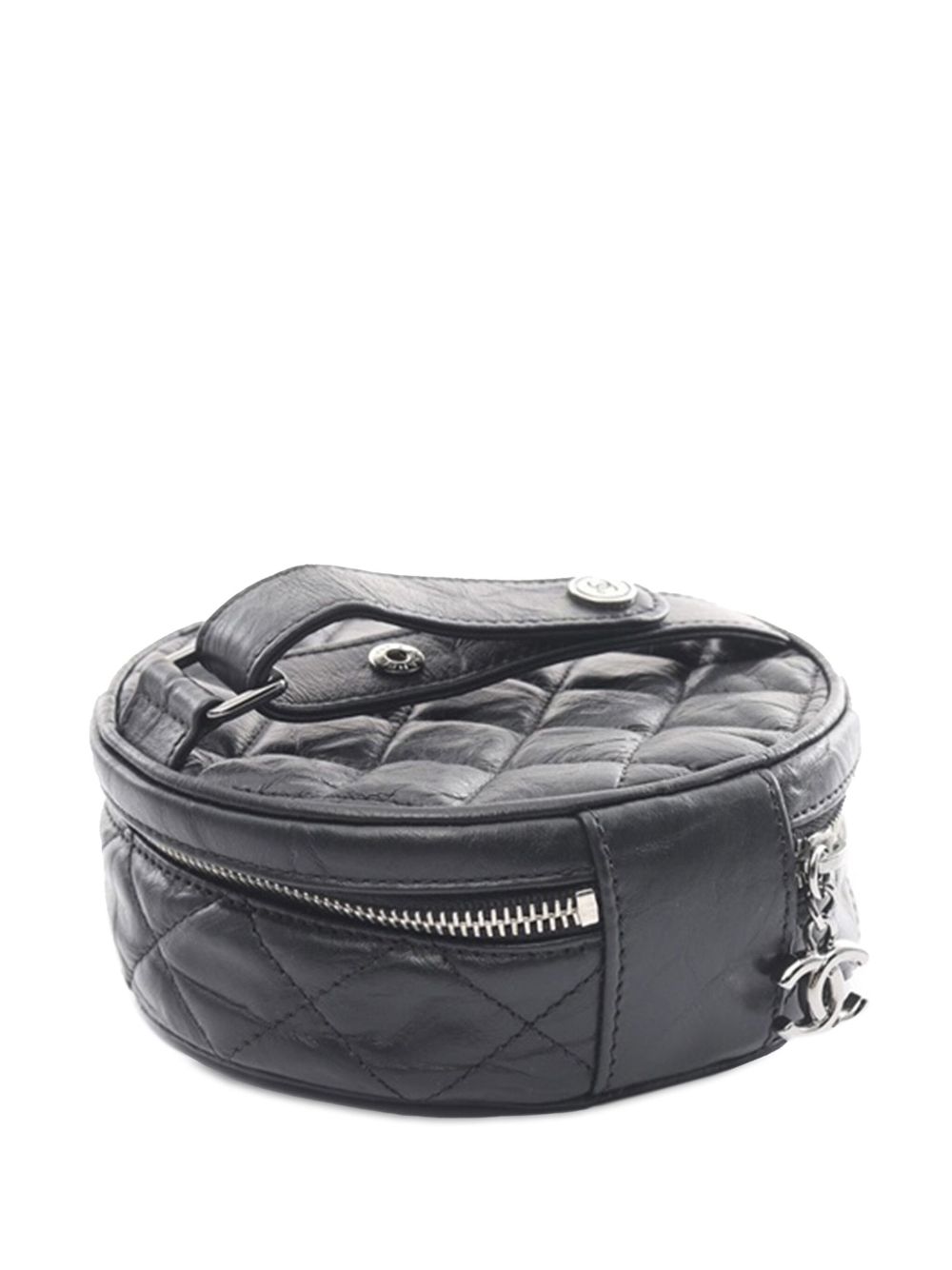 CHANEL 2011 CC Quilted Aged Calfskin Round clutch bag Women