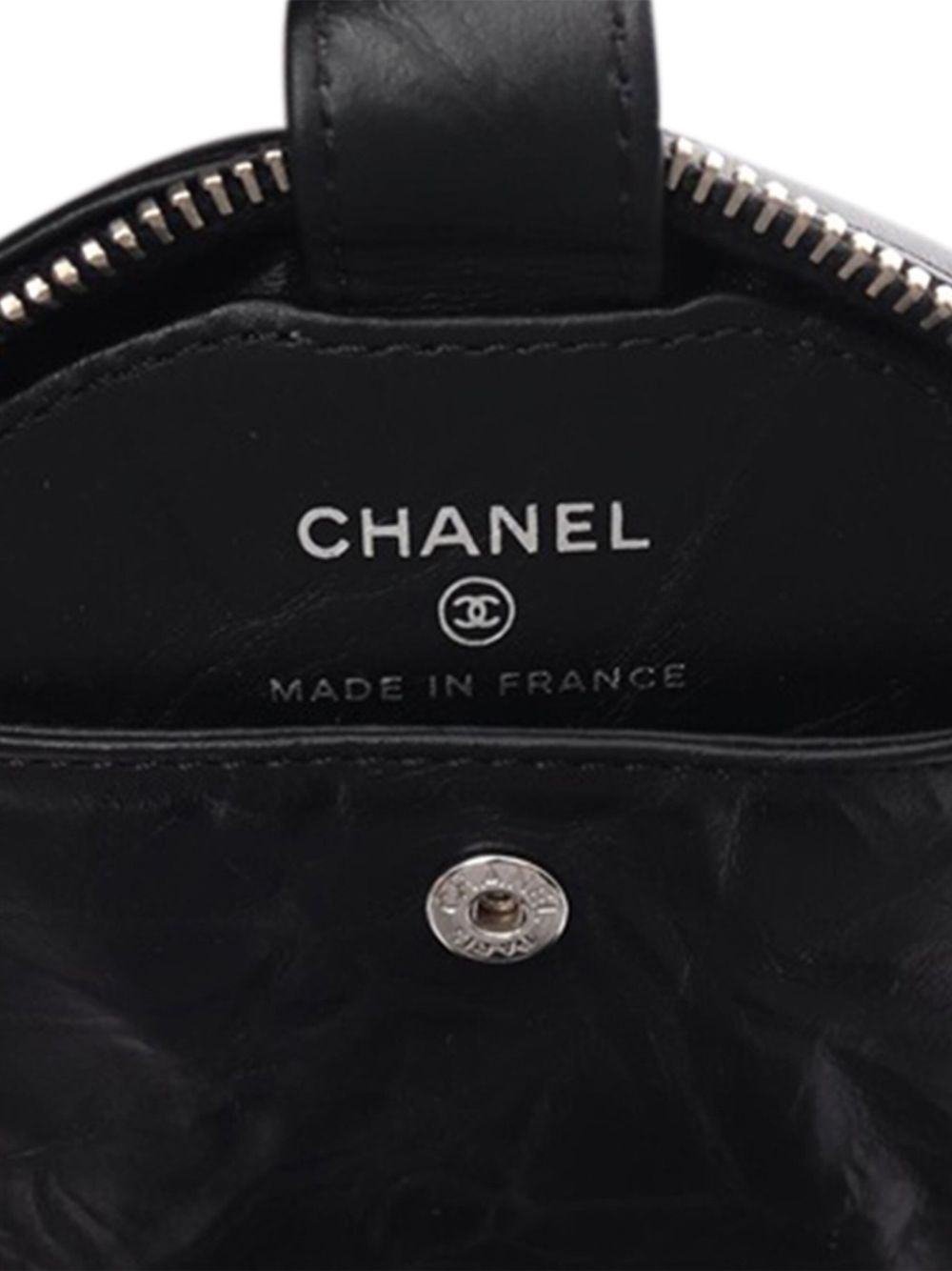 CHANEL 2011 CC Quilted Aged Calfskin Round clutch bag Women