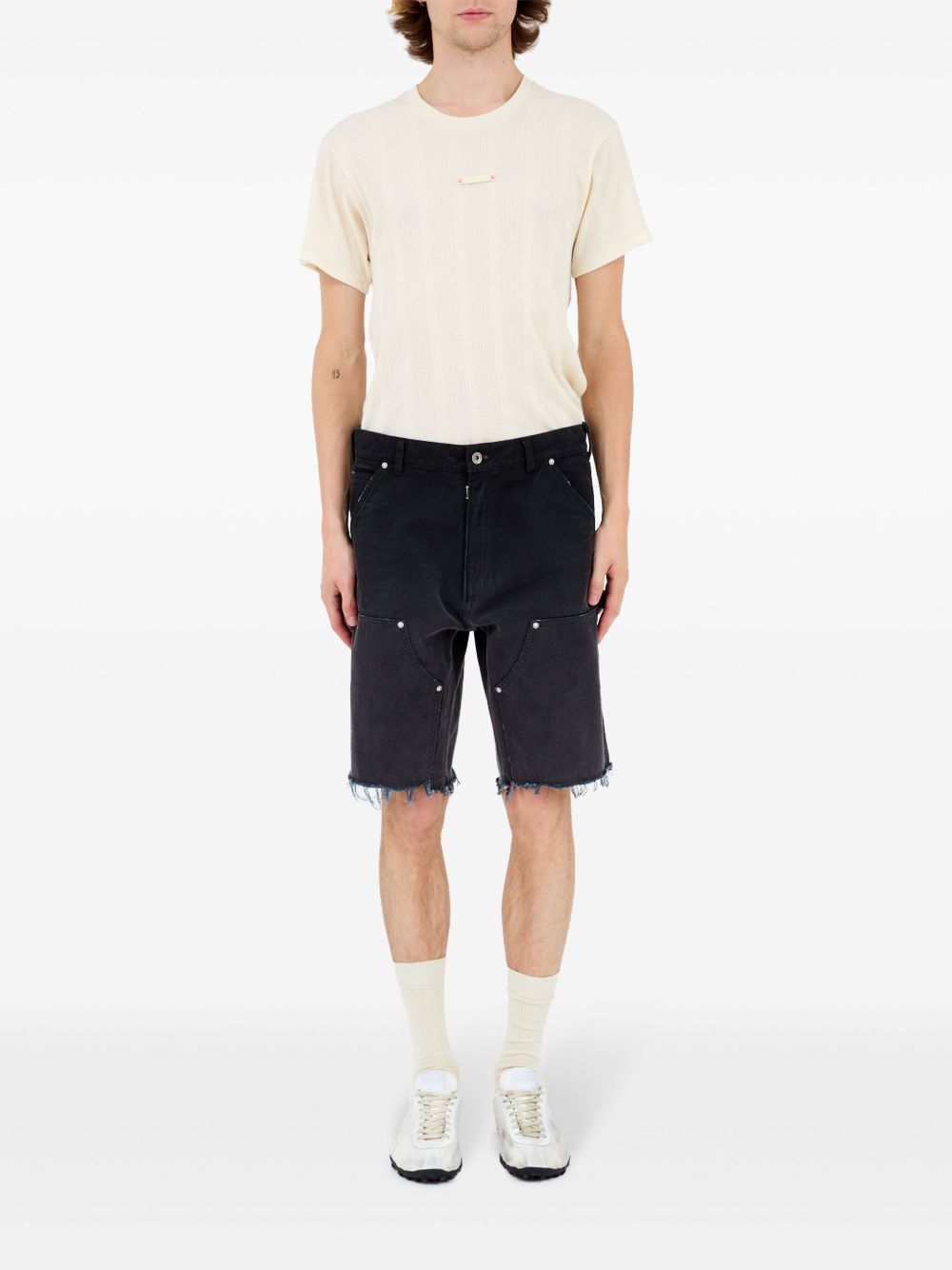 Maison Margiela Gerafelde shorts - Blauw