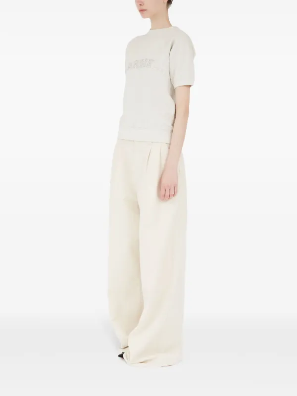 Maison Margiela logo-print Cotton Sweatshirt | Neutrals | FARFETCH RO