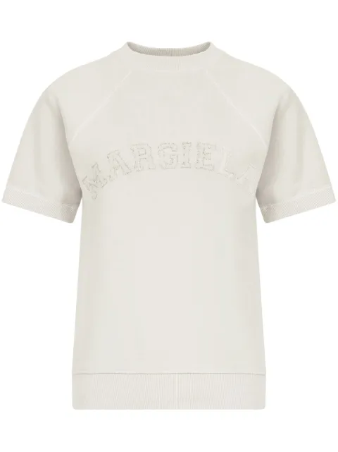 Maison Margiela سويت شيرت قطن بطبعة شعار الماركة