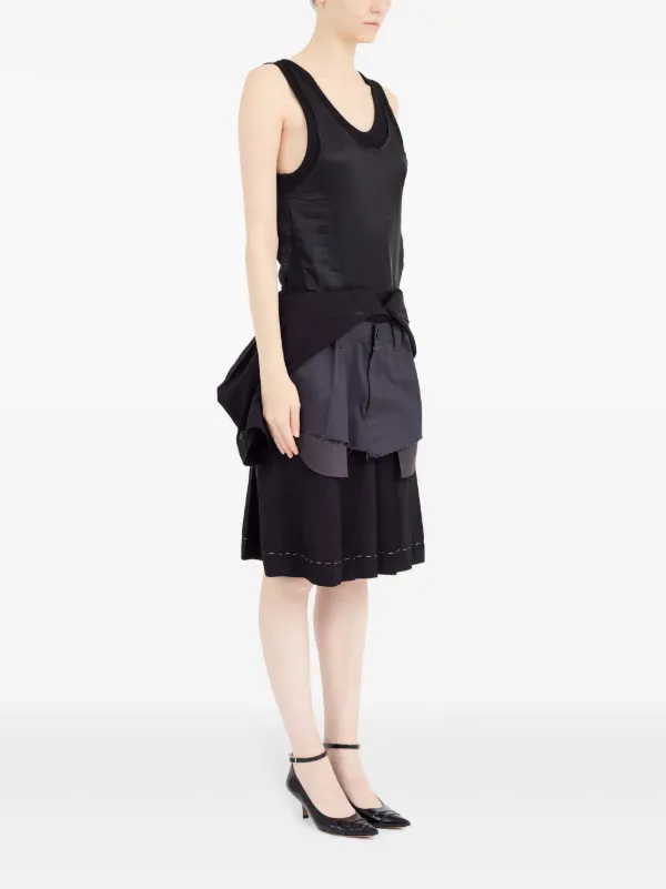 パーティードレス Maison Margiela S51DD0025.MTN057 Dresses Maison Margiela Layered Midi Dress | Black | FARFETCH