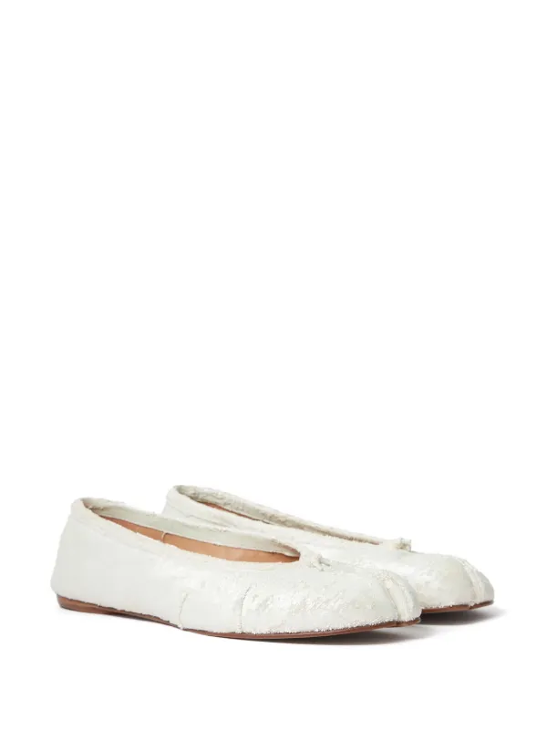 美品MAISON MARGIELA TABI まわる バレリーナ シューズ 白23.5