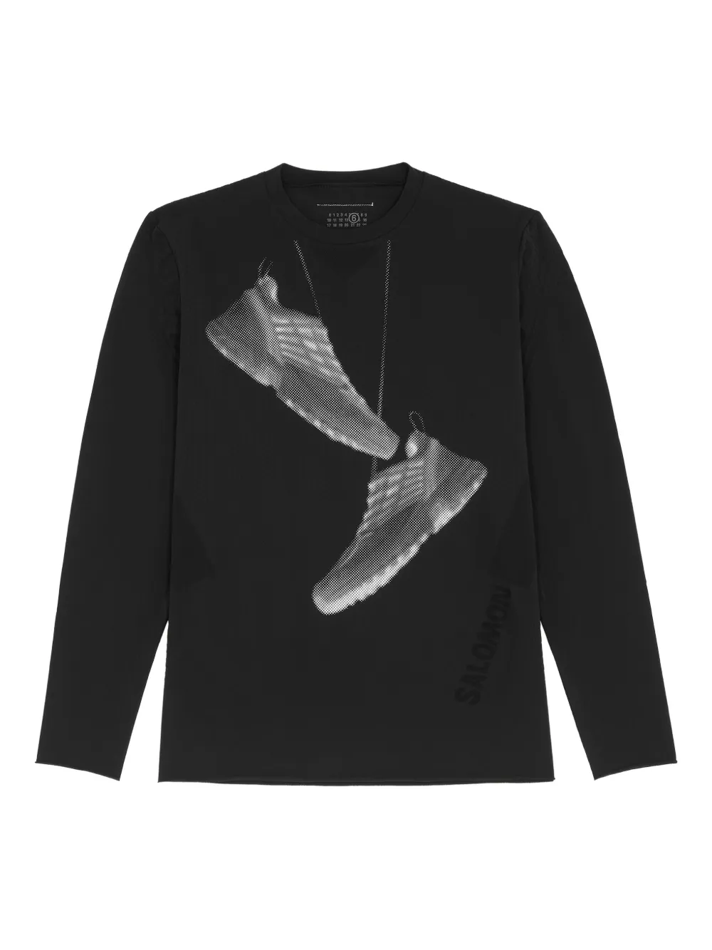 MM6 Maison Margiela X Salomon x Salomon グラフィック Tシャツ - ブラック MM6 Maison Margiela X Salomon x Salomon グラフィック Tシャツ - ブラック
