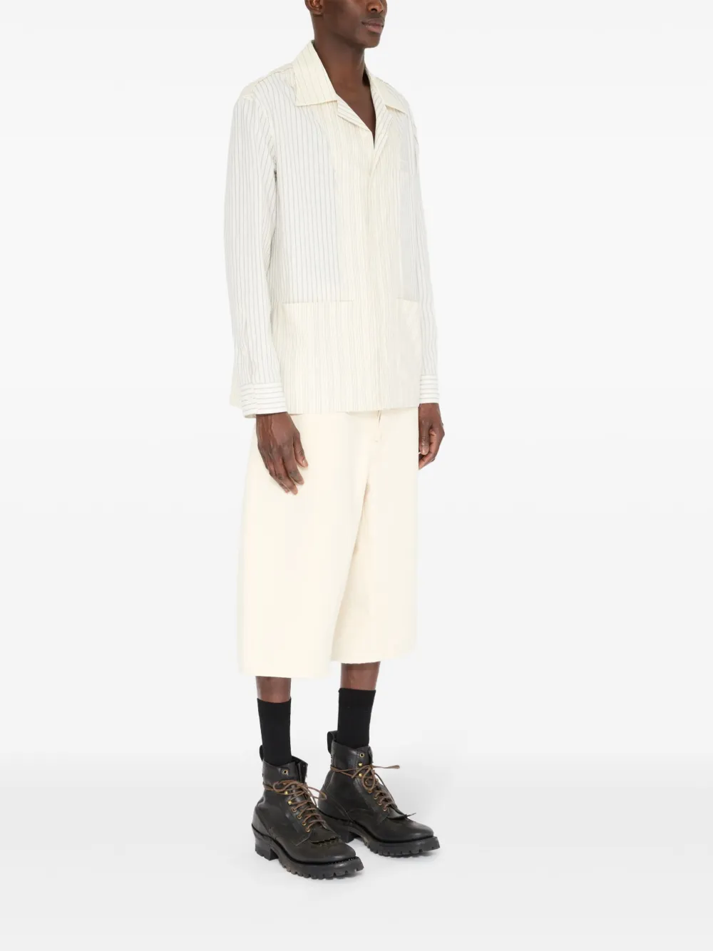 Maison Margiela Gestreept overhemd Beige