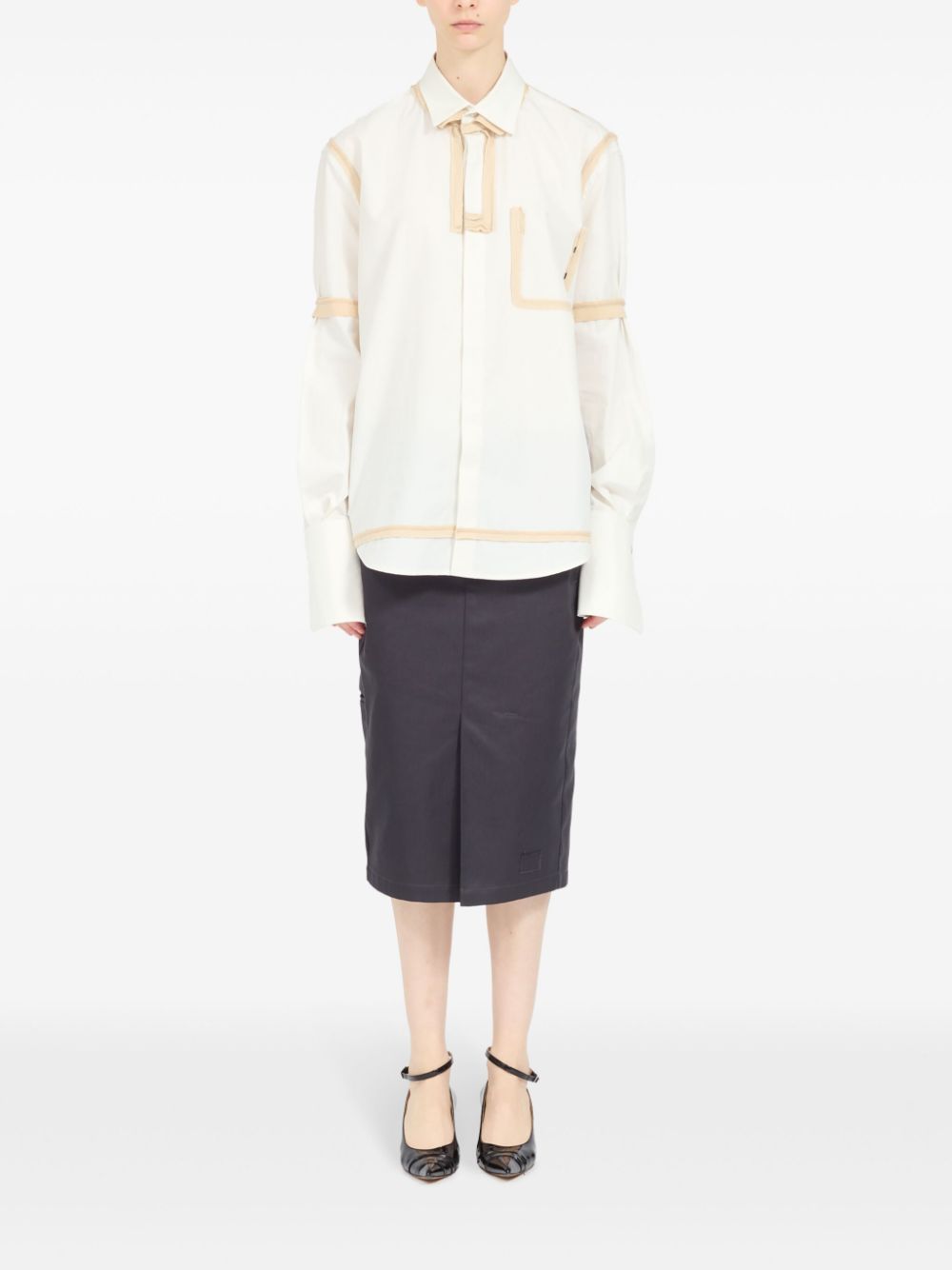 Maison Margiela Katoenen blouse met lange mouwen - Wit