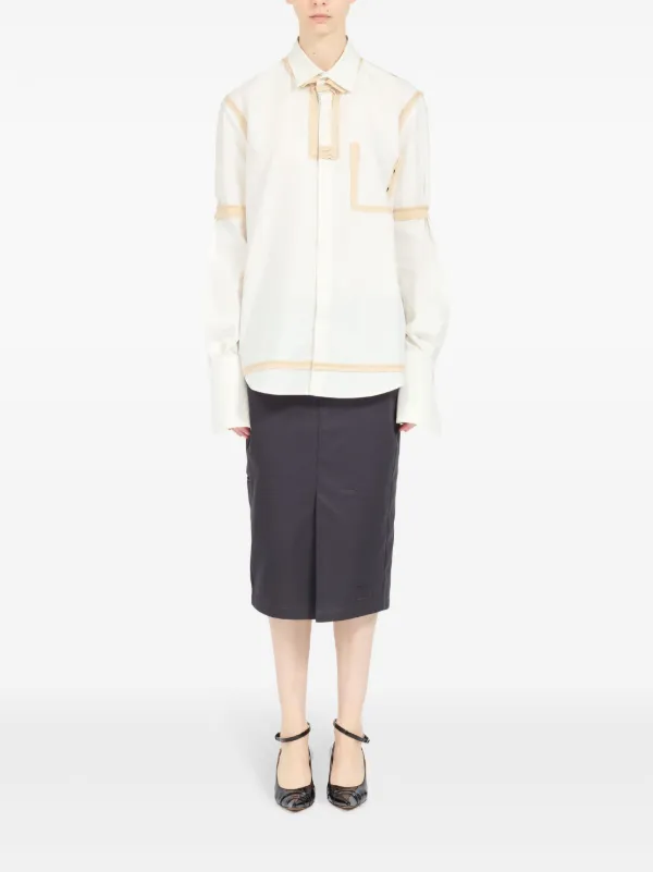 マルジェラ　ロングシャツ　ホワイト Maison Margiela メゾンマルジェラ 長袖シャツ オーバーサイズ