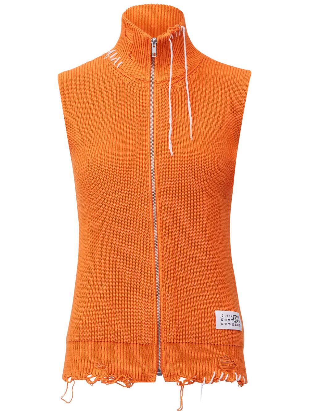 MM6 Maison Margiela Ribgebreid vest Oranje