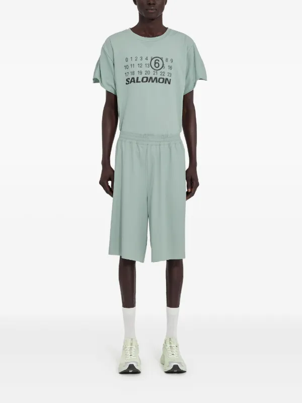 MM6 Maison Margiela X Salomon x Salomon numbers-print Shorts
