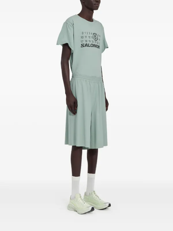 MM6 Maison Margiela X Salomon x Salomon numbers-print Shorts