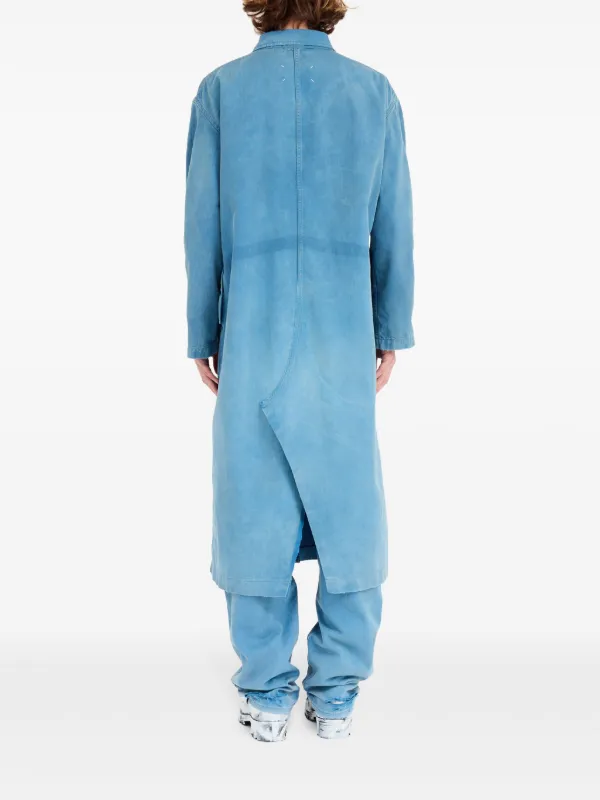 Maison Margiela ノースリーブ トレンチコート ブルー Maison Margiela ノースリーブ トレンチコート ブルー