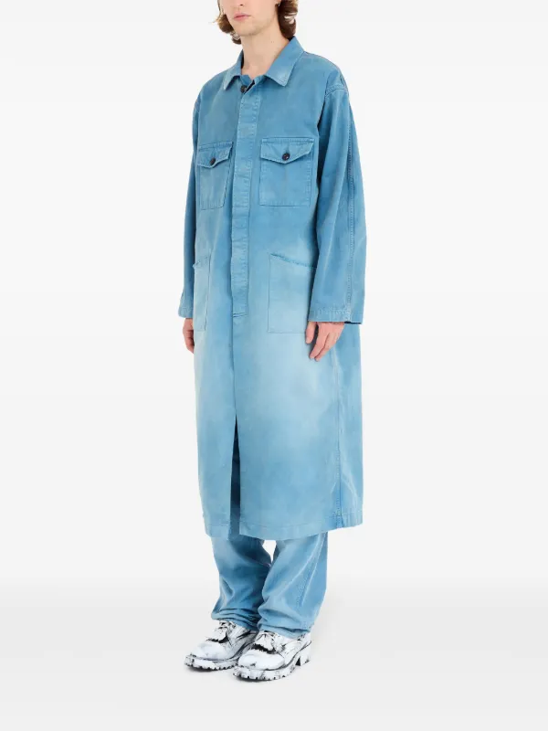 Maison Margiela 19ss オーバーサイズ ブルー トレンチコート Maison Margiela トレンチコート | ブルー | FARFETCH JP