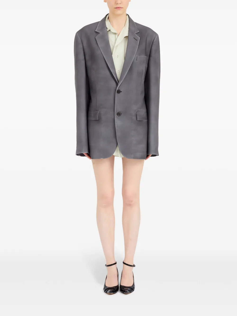 Maison Margiela Blazer met stiksels - Grijs