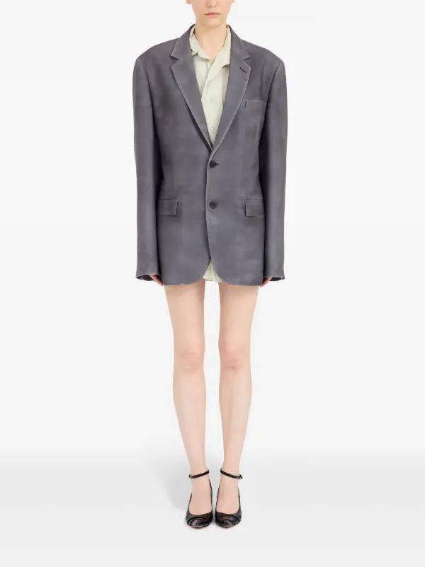 Maison Margiela モヘア ウール スーツ ジャケット Maison Margiela 4ステッチ ジャケット | グレー | FARFETCH JP