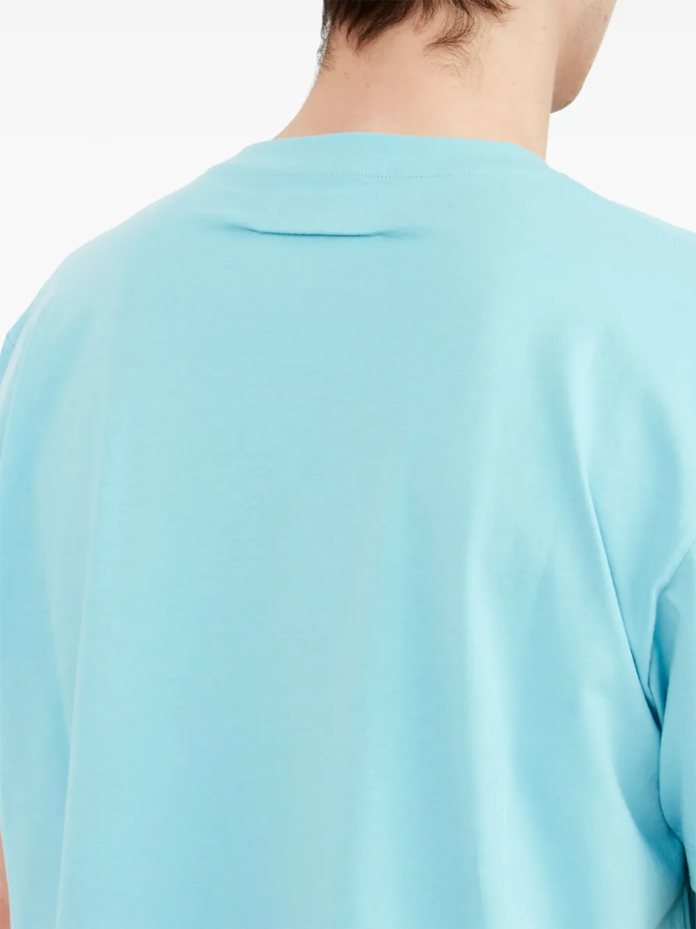 MM6 Maison Margiela slogan-print T-shirt | Blue | FARFETCH
