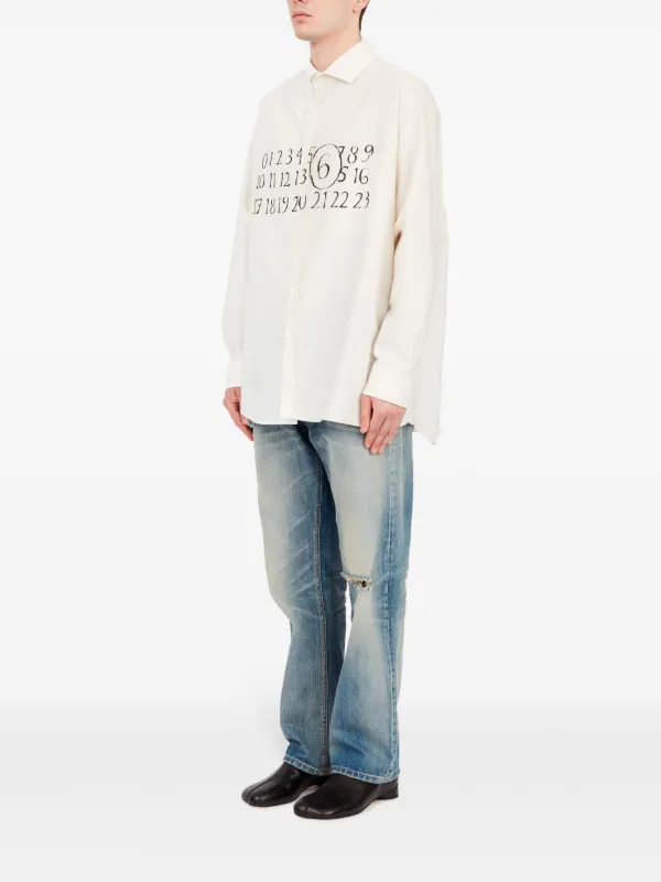 MM6 Maison Margiela アシンメトリー シャツ | ニュートラル