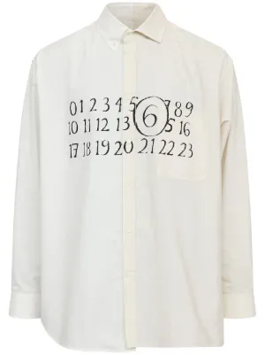 MM6 Maison Margiela アシンメトリー シャツ | ホワイト | FARFETCH JP