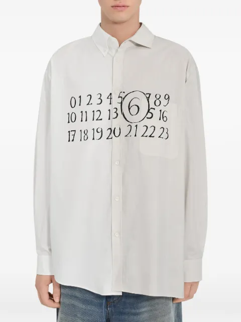 MM6 Maison Margiela Numeric asymmetric shirt