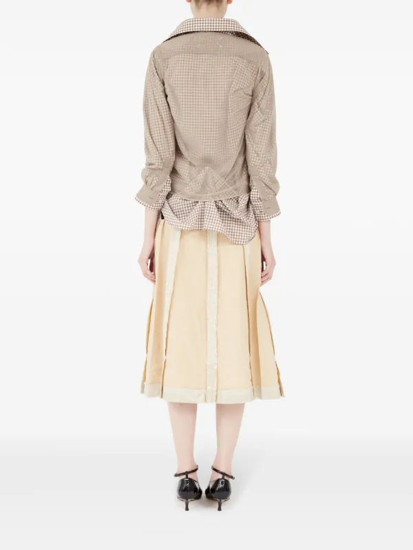 Maison Margiela Checked Cotton Shirt | Neutrals | FARFETCH