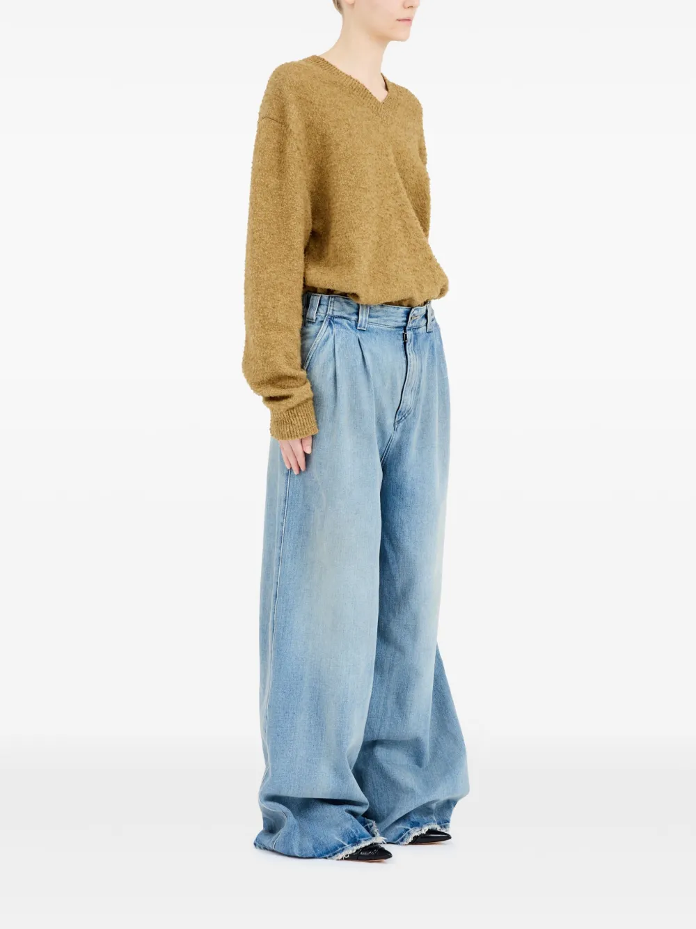 Maison Margiela Jeans met wijde pijpen Blauw