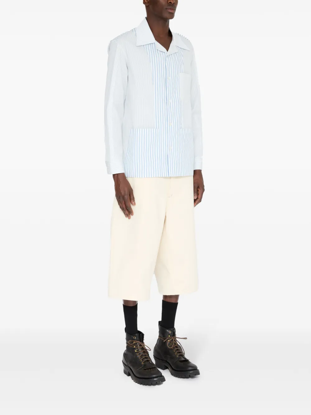 Maison Margiela Gestreept overhemd Wit