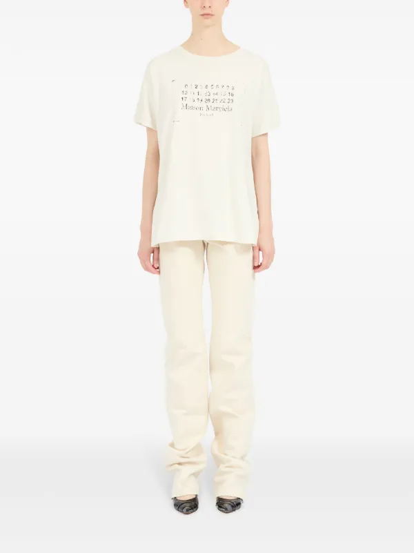 Tシャツ・カットソー MAISON MARGIELA Woman T-Shirt White Logo T-Shirt MAISON MARGIELA | Blondie Shop