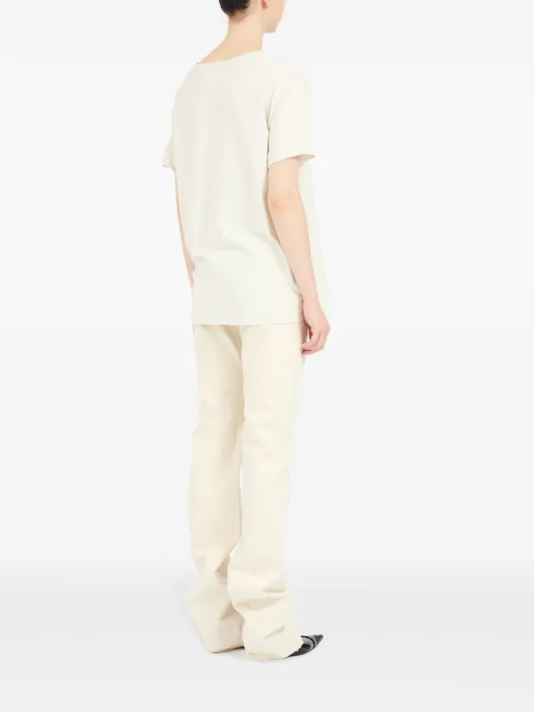 Maison Margiela logo-print Cotton T-shirt | Neutrals | FARFETCH
