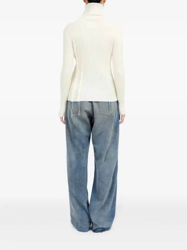 MM6 Maison Margiela タートルネック セーター | ホワイト MM6 Maison Margiela タートルネック セーター | ホワイト