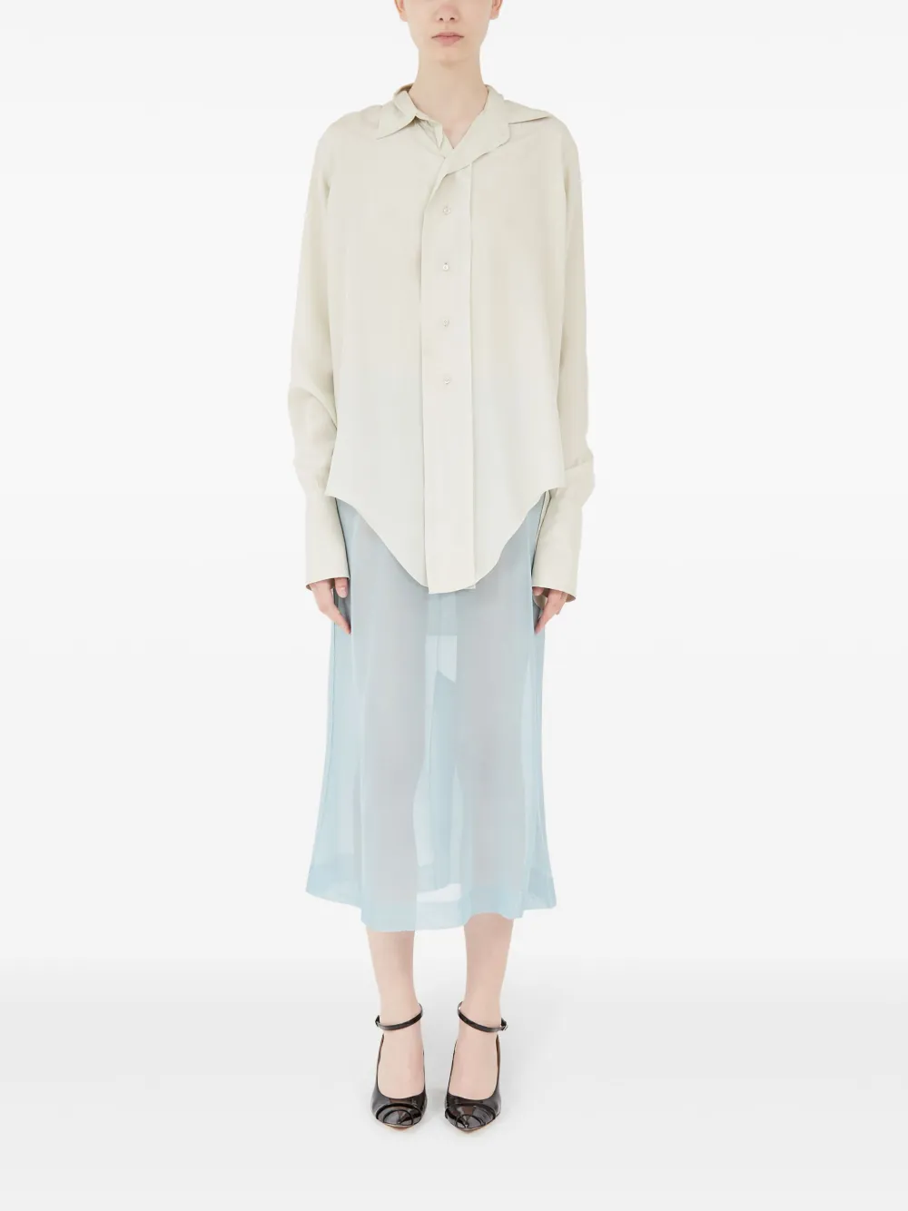 Maison Margiela Blouse met knopen - Beige