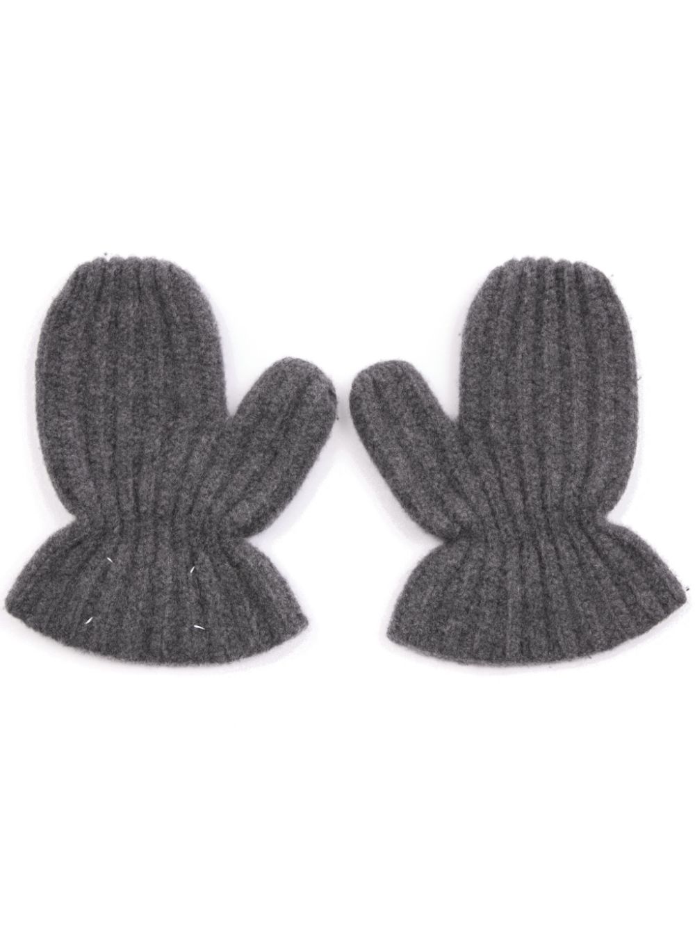 ribbed-knit gloves