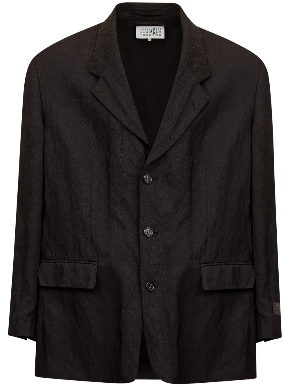 MM6 Maison Margiela ロゴアップリケ ジャケット - ブラック MM6 Maison Margiela ロゴアップリケ ジャケット - ブラック