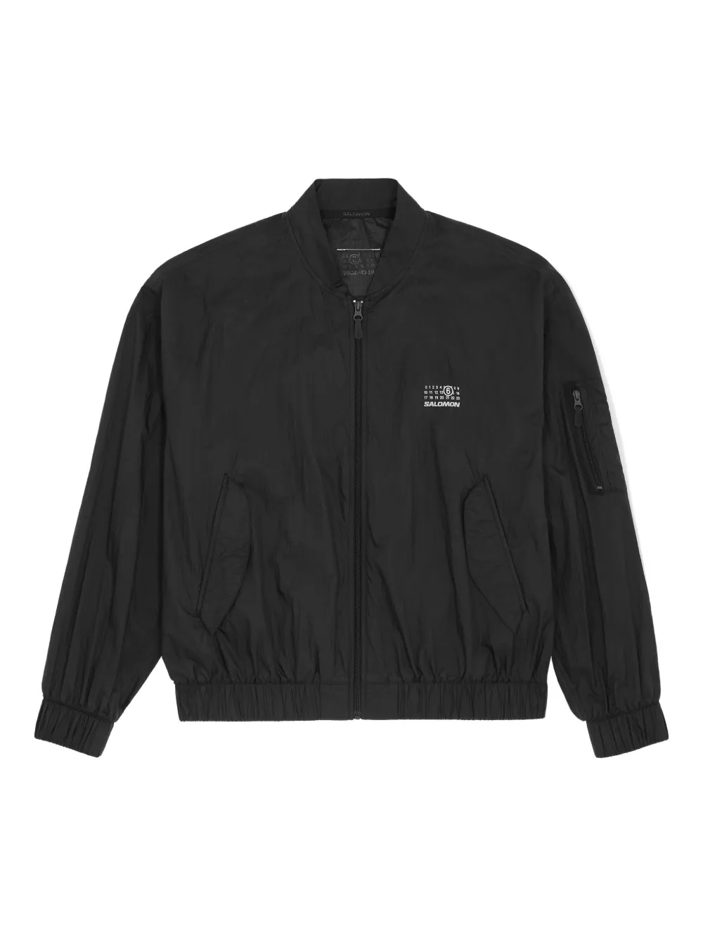MM6 Maison Margiela X Salomon x Salomon プリント ボンバージャケット - ブラック MM6 Maison Margiela X Salomon x Salomon プリント ボンバージャケット - ブラック