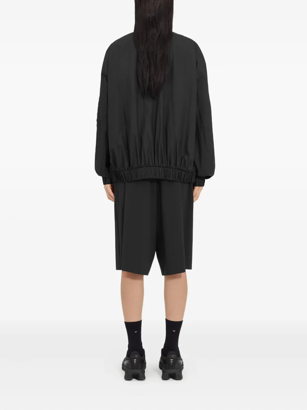 Shop Mm6 Maison Margiela X Salomon Numbers-print Bomber Jacket In Black