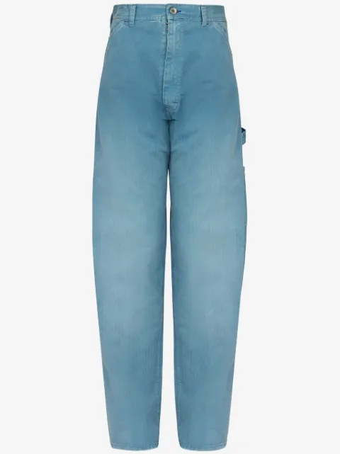 Maison Margiela embroidered-logo drop-crotch wide-leg jeans