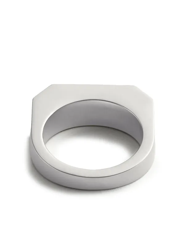 MM6 Maison Margiela シグネットリング | シルバートーン | FARFETCH JP