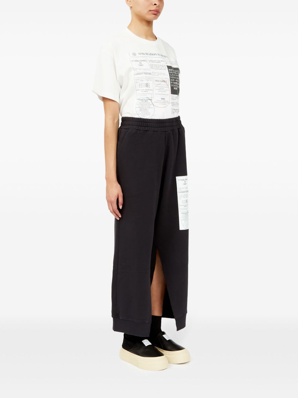 MM6 Maison Margiela numbers-motif flared trousers Women