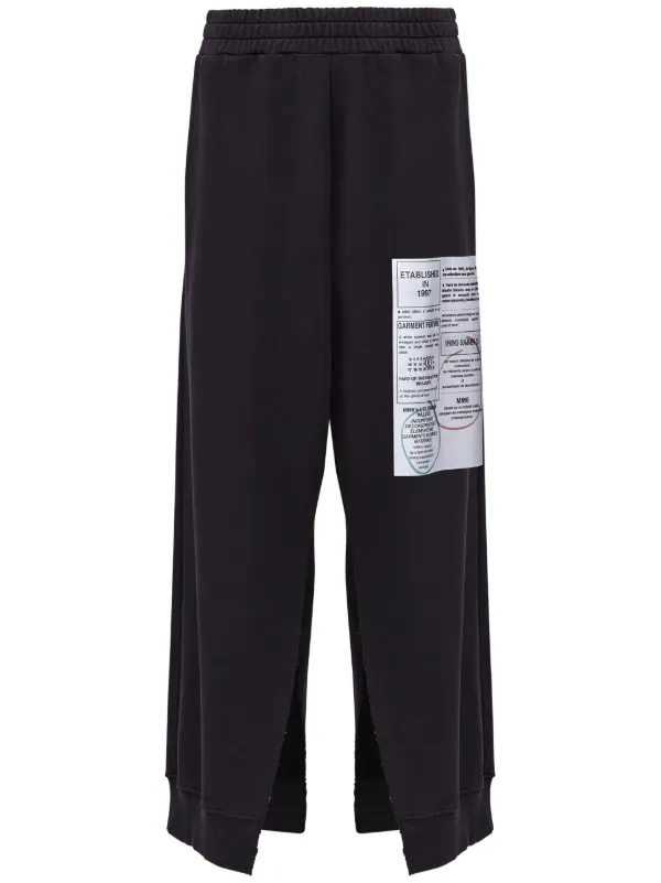 MM6 Maison Margiela ナンバーモチーフ フレアパンツ | ブラック