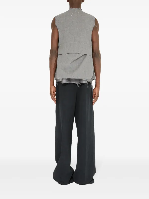 【送料&関税込】Maison Margiela Sage Green Wool Blend Vest SS25---maison_20margiela---