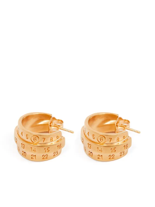 【関税＆送料込み】Mm6 Maison Margiela Orecchini Con Logo MM6 Maison Margiela Black New Numerical Logo Earrings MM6